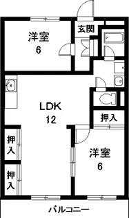 サンライズ内田【4階】の間取り