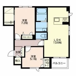 グランコート今井【2階】の間取り