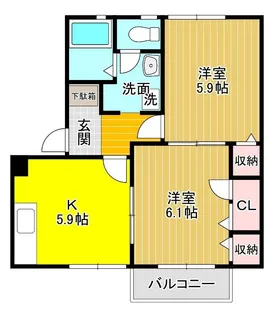 ローゼンハイムA【1階】の間取り
