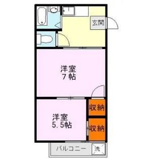 康庵ハイツI【2階】の間取り