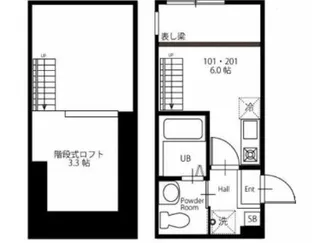 ハーミットクラブハウス横浜久保町【1階】の間取り