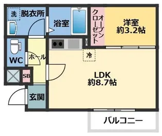 メゾン・ドゥ・アッシュ越谷【3階】の間取り