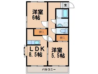 K3マンション【3階】の間取り