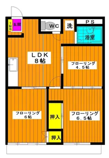 シティハイツ上野【1階】の間取り