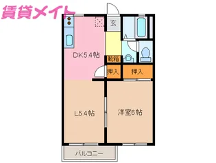 タウニー十宮【1階】の間取り