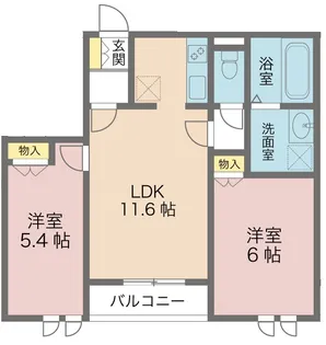ノース ユニヴェール【2階】の間取り