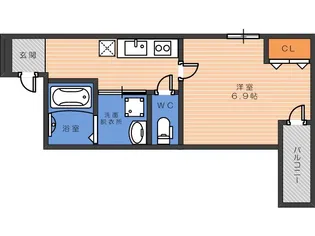 フジパレス今川駅東III番館【1階】の間取り