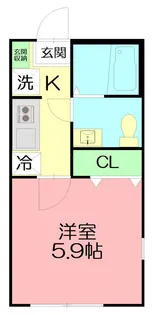 ウィステリア藤沢善行【1階】の間取り
