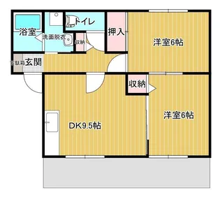 ハイツ・フローラ【1階】の間取り