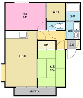 コーポビーチ【2階】の間取り