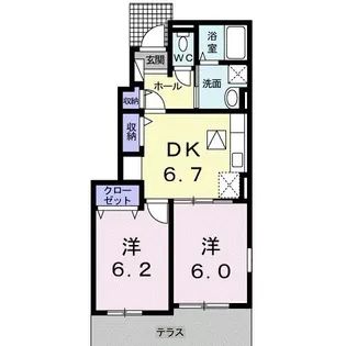 ライジング サン【1階】の間取り