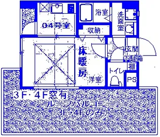 ラ・フォンテ【2階】の間取り