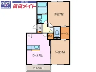 プレミール ボヌール I【3階】の間取り