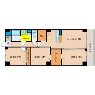 PLACIDES【6階】の間取り