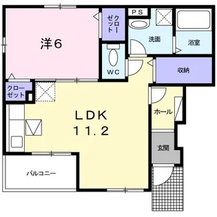 エスポワールコート【1階】の間取り