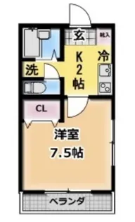 エメロードマンション【2階】の間取り