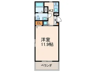 ラ ヴィ シャルマン【2階】の間取り