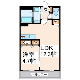リスタジォーネ迎町【9階】の間取り