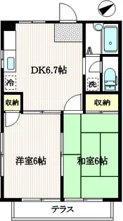 タウンコートB【2階】の間取り