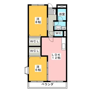 サンフィールド赤鍋【3階】の間取り