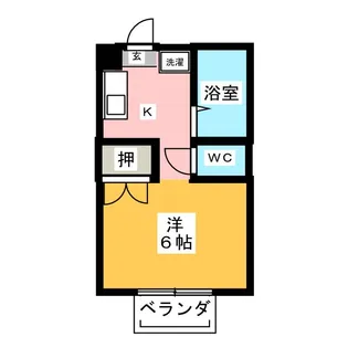 ジュネス平安【1階】の間取り