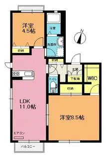 パークハウスB棟【1階】の間取り