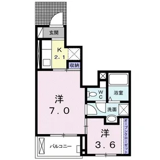ルーチェ開成【1階】の間取り