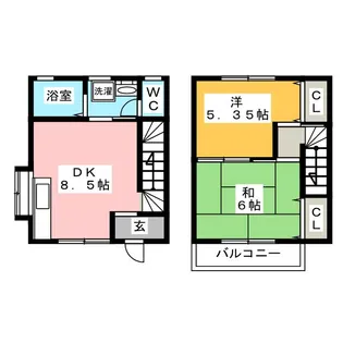 メゾネットタナカの間取り