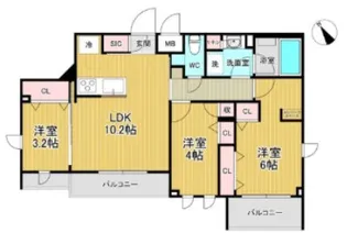 HILLTOP南蒲田【4階】の間取り