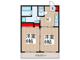 クオリティア春日部【4階】の間取り