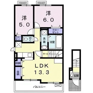 コッティIII 310【2階】の間取り