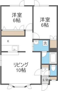 カーサ新琴似II【2階】の間取り