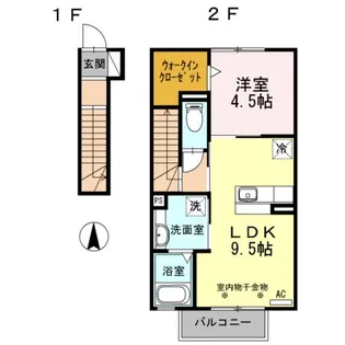 カーサ絆 I棟【2階】の間取り
