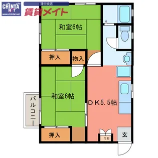 メゾンカネニ【2階】の間取り