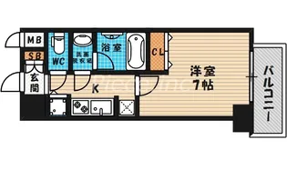 アクアプレイス東天満2【2階】の間取り