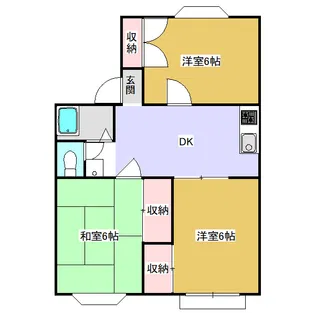 ビューラ北C【2階】の間取り