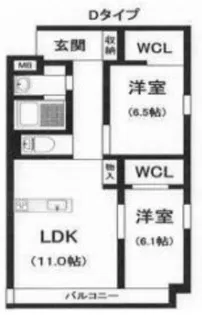 メゾンドール【2階】の間取り
