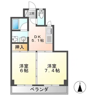 Y2ビル【3階】の間取り
