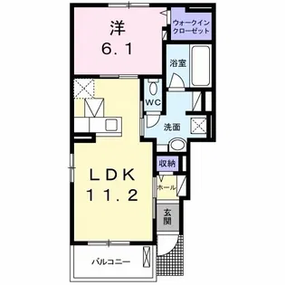 ミリア リゾート【1階】の間取り
