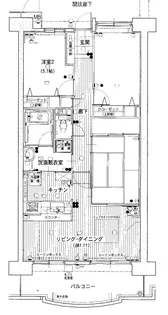 ジェネラス開運橋【15階】の間取り