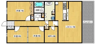 ガーデンウェルズ浜寺公園【5階】の間取り