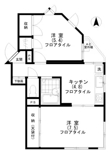 メゾンミヤタ【1階】の間取り