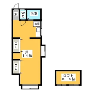 ゆかりハイツ【2階】の間取り