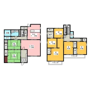 岐阜県岐阜市岩倉町4【一戸建】の間取り