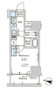 パークアクシス横濱高島町【8階】の間取り