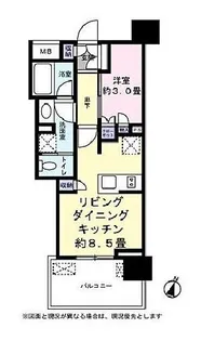 東京都港区芝浦3【マンション】の間取り