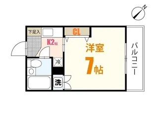 アメニティカネイチII【1階】の間取り