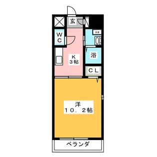 VERDINO内田橋【3階】の間取り
