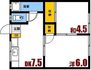 広島県広島市安芸区矢野東4【アパート】の間取り