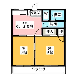 北マンション【3階】の間取り